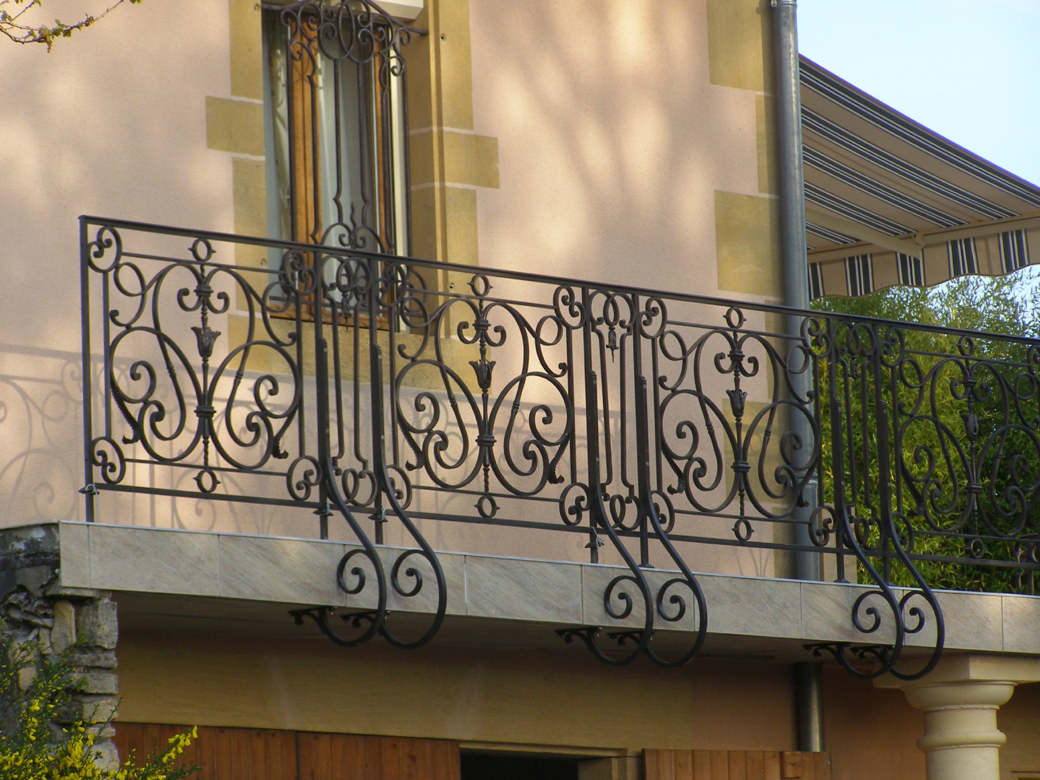 Wrought, iron, stair, balcony, raillings, metal, railings, miami, californie, Los, angeles, Maker