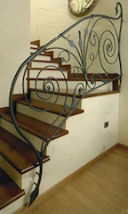 Wrought, iron, stair, railing, 