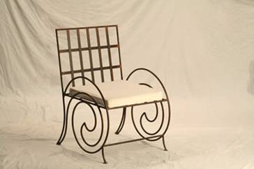 Maker, Wrought, iron ,dinner, table, armchair, chair, miami, californie, Los angeles, shop, store,