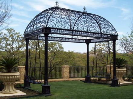 pergola en fer forgé - tonnelle en fer forgé - gloriette en fer forgé - abris jardin en fer forgé 