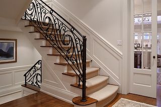 Wrought, iron, stair, railing, 