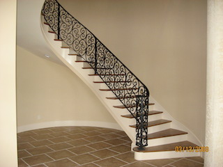 Wrought, iron, stair, railing, 