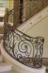 Wrought, iron, stair, railing, 