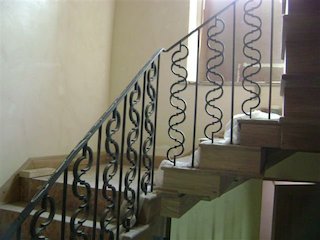 Wrought, iron, stair, railing, 