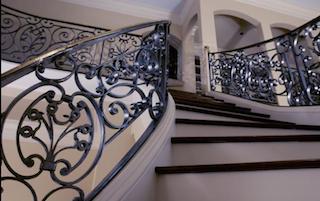 Wrought, iron, stair, railing, 