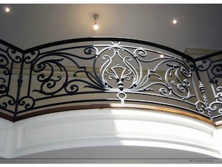 Wrought, iron, stair, railing, 