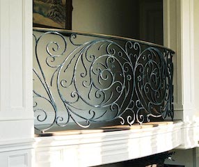 Wrought, iron, stair, railing, 