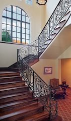 Wrought, iron, stair, railing, 