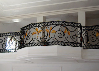 Wrought, iron, stair, railing, 