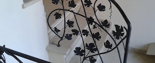 Wrought, iron, stair, railing, 