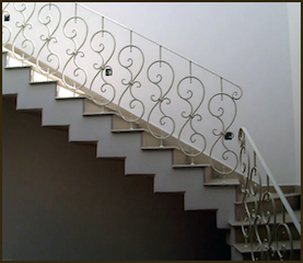 Wrought, iron, stair, railing, 