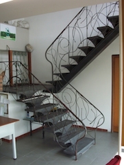 Wrought, iron, stair, railing, 