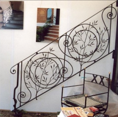 Wrought, iron, stair, railing, 