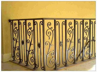 Wrought, iron, stair, railing, 