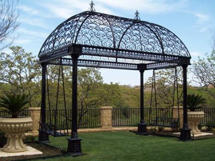 pergola en fer forgé - tonnelle en fer forgé - gloriette en fer forgé - abris jardin en fer forgé