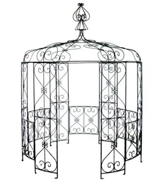 pergola en fer forgé - tonnelle en fer forgé - gloriette en fer forgé - abris jardin en fer forgé