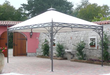 pergola en fer forgé - tonnelle en fer forgé - gloriette en fer forgé - abris jardin en fer forgé