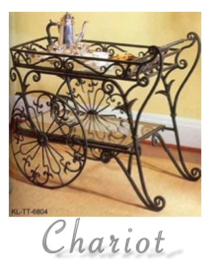 chariot en fer forgé