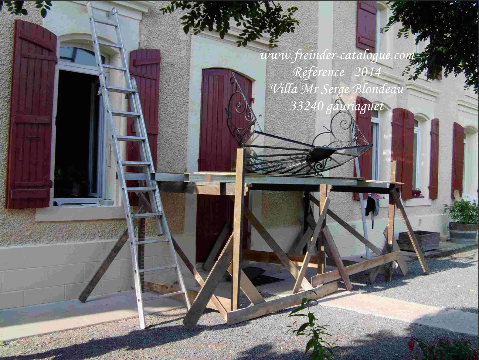 marquise en fer forgé design bordeaux