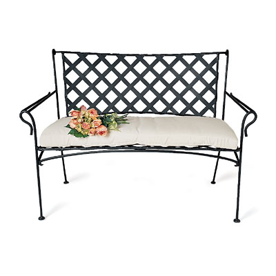 canapé en fer forgé – canapé de jardin – banc en fer forgé – banquette en fer forgé – siège de jardin en fer forgé – salon de jardin – salon en fer forgé