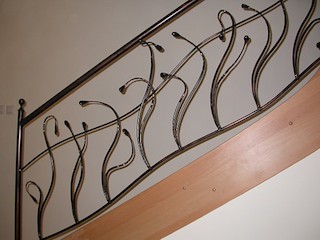 Rampe, escalier, en, fer, forgé, ferronnerie, d’Art,