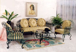 canapé en fer forgé – canapé de jardin – banc en fer forgé – banquette en fer forgé – siège de jardin en fer forgé – salon de jardin – salon en fer forgé