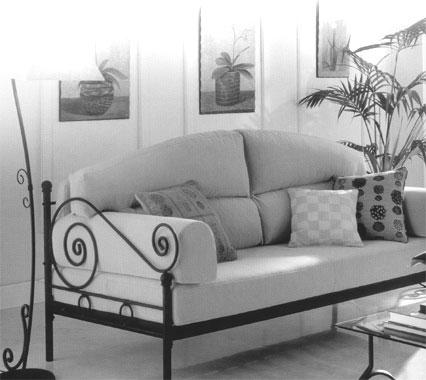 canapé en fer forgé – canapé de jardin – banc en fer forgé – banquette en fer forgé – siège de jardin en fer forgé – salon de jardin – salon en fer forgé