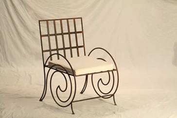 fauteuil de jardin – fauteuil en fer forgé – fauteuil design – banc design - banquette de jardin-