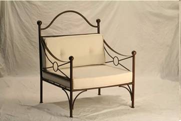 fauteuil de jardin – fauteuil en fer forgé – fauteuil design – banc design - banquette de jardin-