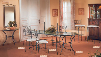 Salle à manger en fer forgé