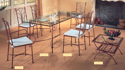 Salle à manger en fer forgé