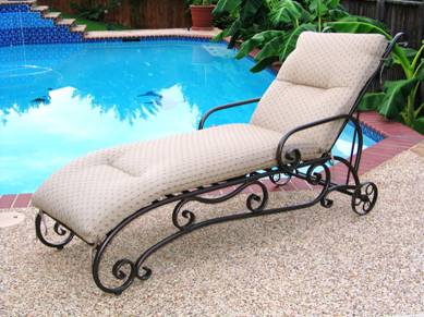 transat relax chaise longue en fer forgé