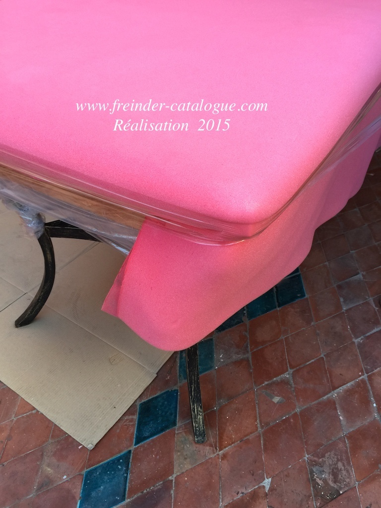 table, de, jardin, en, bois, massif, chêne, table, exterieur