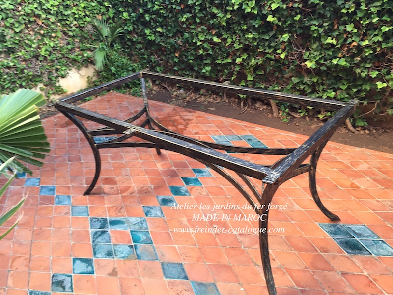 table, de, jardin, en, bois, massif, chêne, table, exterieur