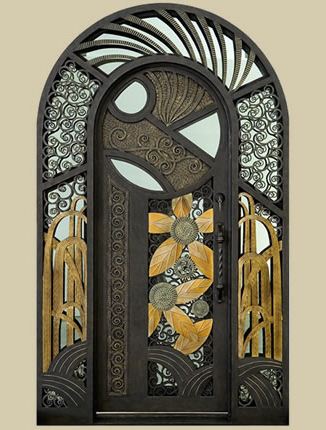 Porte, d’entrée, en, fer, forgé, porte, en, fer, porte, en, acier, design, 