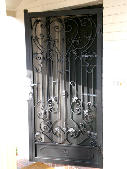 Porte, d’entrée, en, fer, forgé, porte, en, fer, porte, en, acier, design, 