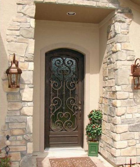 Porte, d’entrée, en, fer, forgé, porte, en, fer, porte, en, acier, design, 